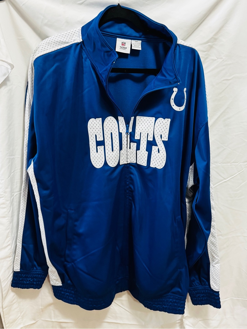 Indianapolis Colts NFL Blue zip Jacket Logo mesh breathable NWT 3XLT 3XL XXXL